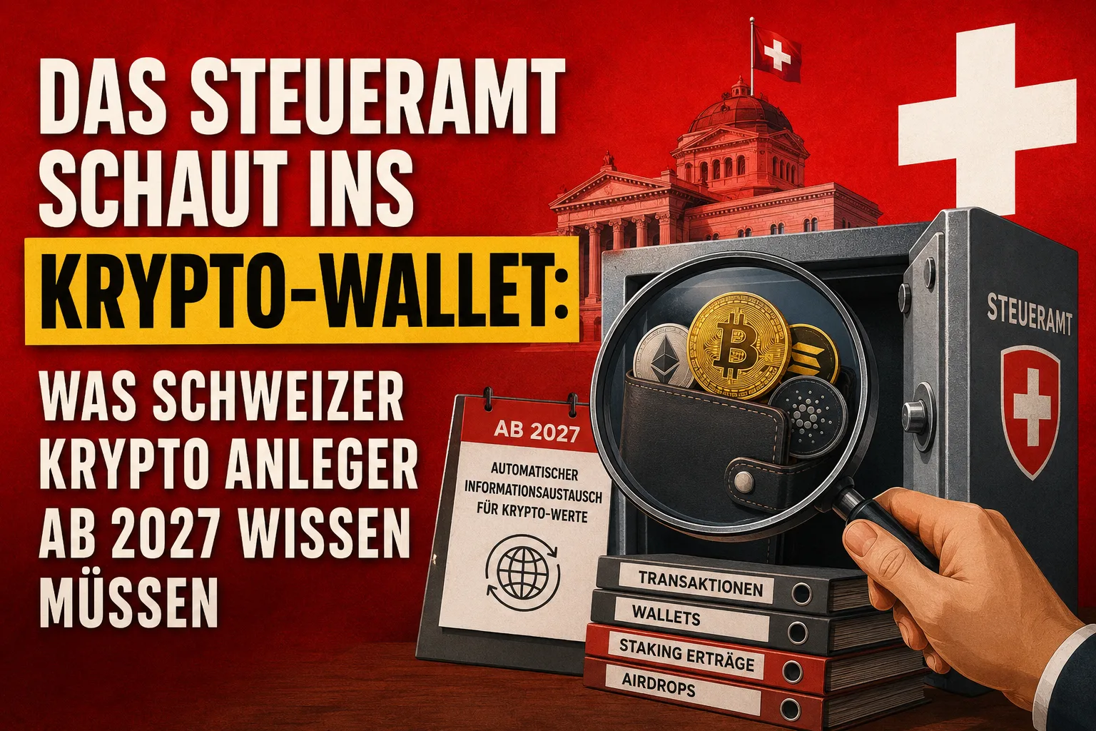 Das Steueramt schaut ins Krypto-Wallet: Was Schweizer Krypto Anleger ab 2027 wissen müssen