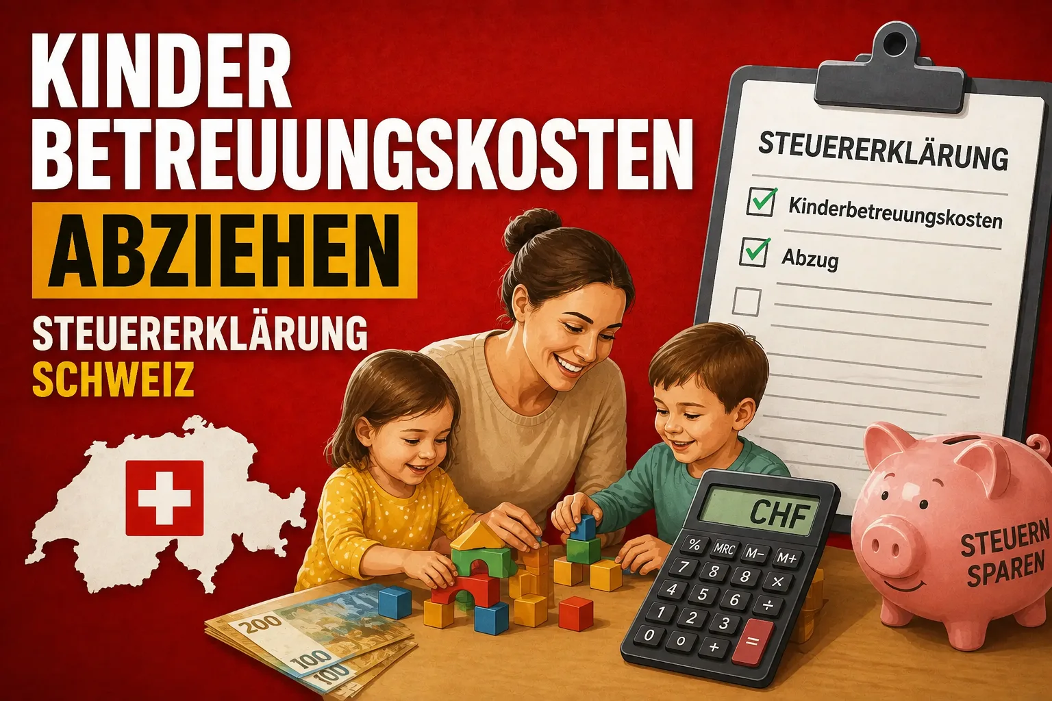 Kinderbetreuungskosten abziehen - Steuererklärung Schweiz 2025