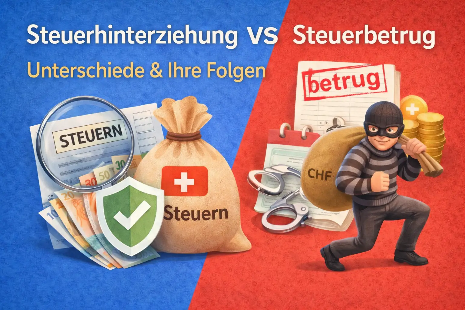 Steuerhinterziehung Vs Steuerbetrug Unterschiede Schweizer Recht